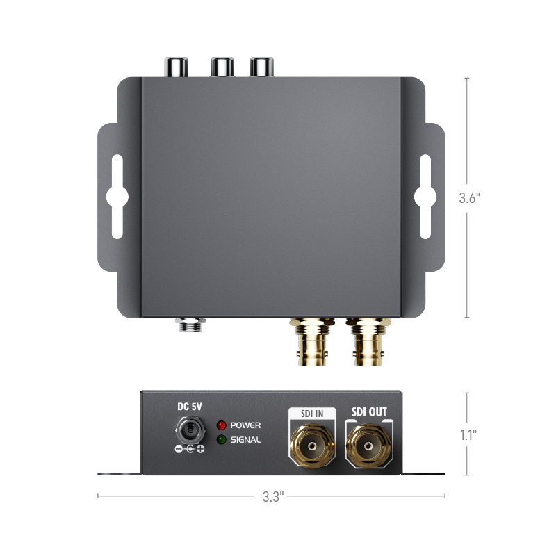 3G/HD/SD-SDI to HDMI converter with audio extraction and mixer | GoMax ...