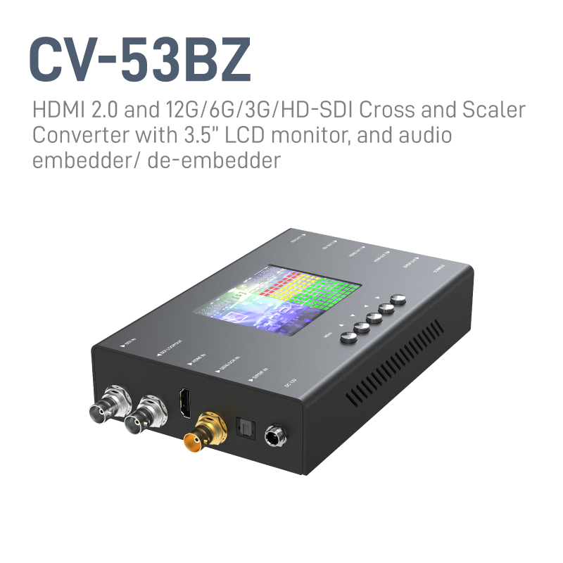 HDMI 2.0 and 12G/6G/3G/HD-SDI Cross and Scaler Converter