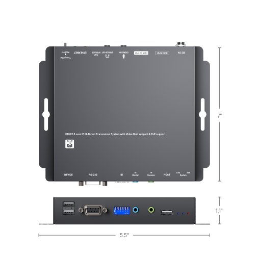 Hdmi2 0 Over Ip Multicast Transceiver System With Video Wall Support Poe Support Gomax Electronics Inc