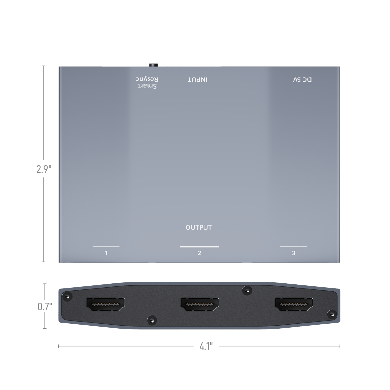 1x3 DisplayPort to HDMI MST Multi-Monitor Adapter